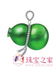 菲尼莎葫蘆造型翡翠鉆石項墜