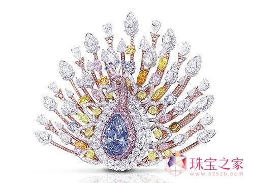 格拉夫呈現價值1億美元的瑰麗孔雀胸針