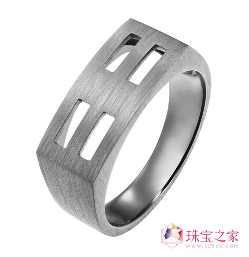 謝瑞麟“五行”之——「木」系列18K白色黃金戒指