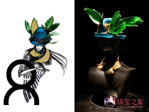 Borsalino(博薩利諾)金帽子 帽子與珠寶